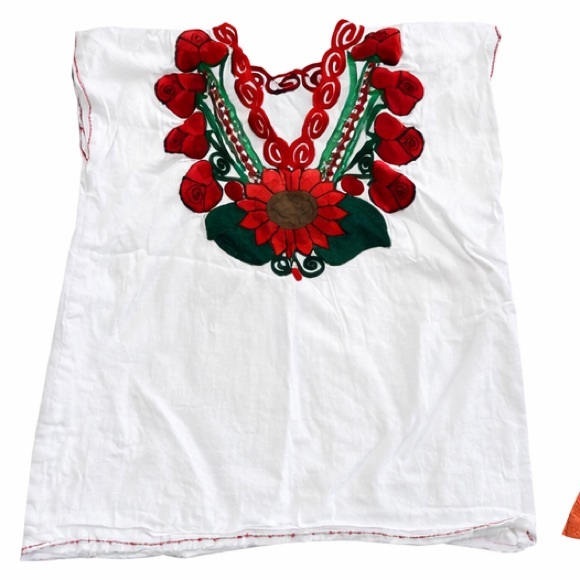 Tops - Unbranded Handmade Mexican Embroidered Floral Blouse Top Size See Description